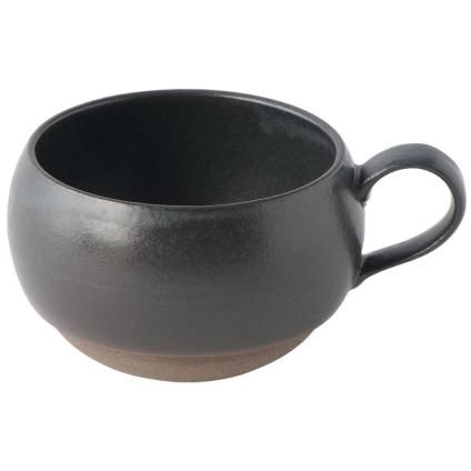 Velika šalica, 300 ml, crna, keramika, MIJ