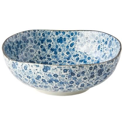 Zdjela za posluživanje BLUE DAISY, 20 cm, plava, keramika, MIJ