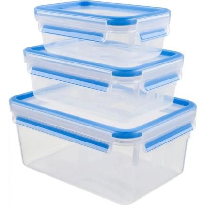 Posuda za čuvanje hrane MASTER SEAL FRESH, set od 3 kom, plava, plastika, Tefal