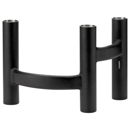 Svjećnjak za svijeće za večeru ORA, 20 cm, crna, nehrđajući čelik, Stelton
