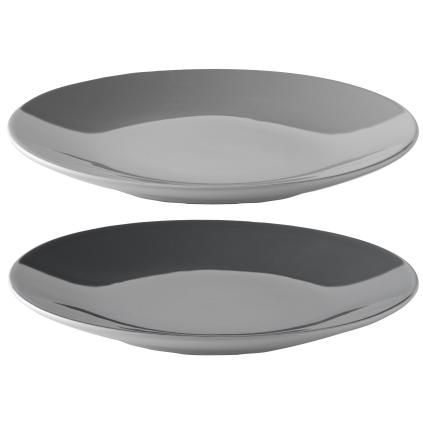 Tanjur EMMA, 22 cm, set od 2 kom, siva, kamenina, Stelton