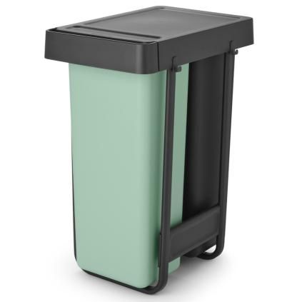 Ugradbena kanta za smeće, SORT & GO 2x 30 l, tamno siva/žad zelena, plast, Brabantia