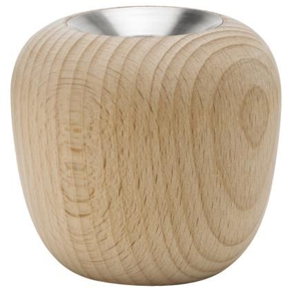 Svjećnjak za čajne svijeće ORA, 8 cm, smeđa, drvo bukva, Stelton