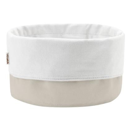 Košara za kruh, 23 cm, pijesak/bijela, pamuk, Stelton