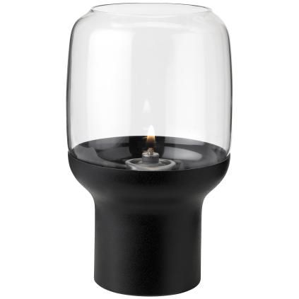 Uljna lampa HOOP, 17 cm, crna, nehrđajući čelik, Stelton
