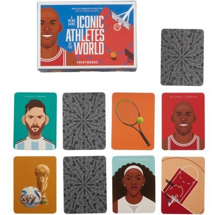 Igra pamćenja ICONIC ATHLETES, 50 kartica, Printworks