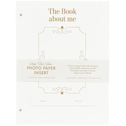 Paprinate kartice za fotoalbum BABY, 21 x 28 cm, 10 kom, bijela, Printworks