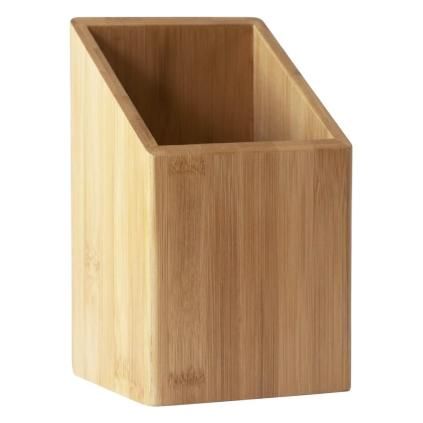 Stalak pribora za jelo NBA203, 18 cm, smeđa, bambus, Pebbly