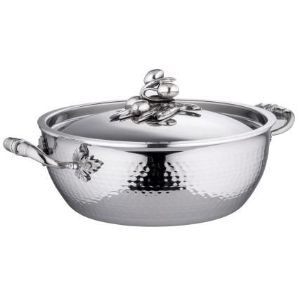 Casserole lonac OPUS PRIMA 24 cm, 4 l, dekor s maslinama, inox, Ruffoni