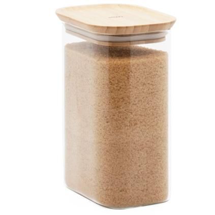 Kuhinjska posuda za pohranu PKV-068, 1,2 l, staklo / bambus, Pebbly