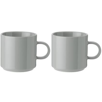 Šalica za kavu, 200 ml, set od 2 kom, svijetlo siva, kamenina, Stelton