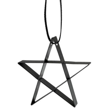 Božićni ukras FIGURA, 6 cm, zvijezda, nježno crna, nehrđajući čelik, Stelton