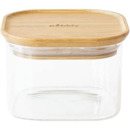 Kuhinjska posuda za pohranu PKV-042, 500 ml, staklo/bambus, Pebbly