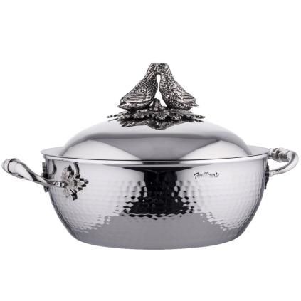 Casserole lonac OPUS PRIMA 24 cm, 4 l, dekor s pticama, inox, Ruffoni