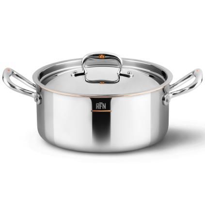 Casserole lonac CON CUORE, 22 cm, srebrna, bakar, Ruffoni