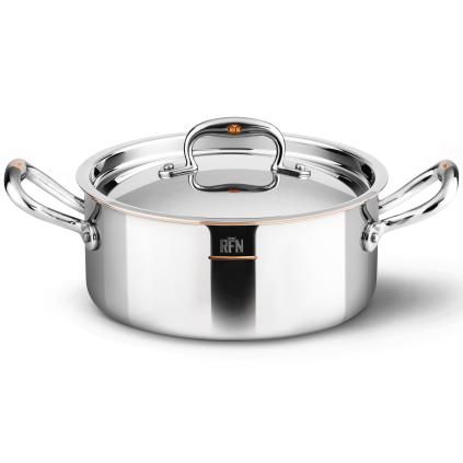 Casserole lonac CON CUORE, 20 cm, srebrna, bakar, Ruffoni