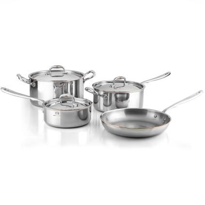 Set posuđa CON CUORE, set od 7 kom, srebrna, bakar, Ruffoni
