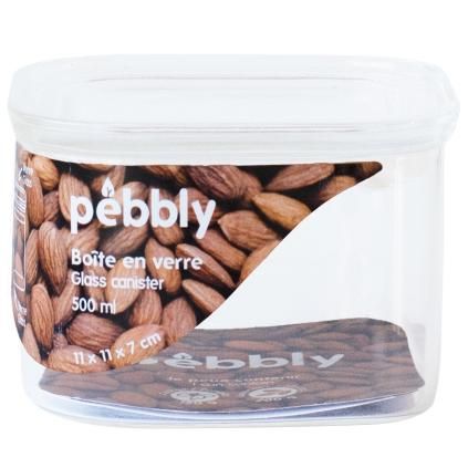 Kuhinjska posuda za pohranu PKV-043, 500 ml, staklo, Pebbly