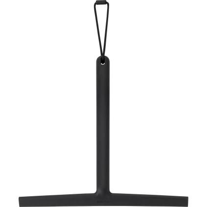 Brisač za tuš kabinu FJORD, 24 cm, crna, željezo/silikon, Stelton