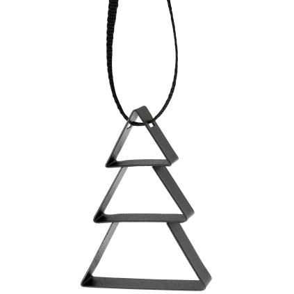 Božićni ukras FIGURA, 5,5 cm, božićno drvce, nježno crna, nehrđajući čelik, Stelton