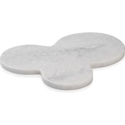 Ukrasni poslužavnik SKAGEN, 26 cm, siva, mramor, Humdakin