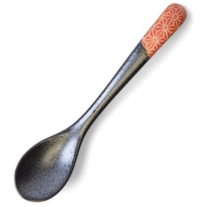Stolna žlica ASANOHA 12,5 cm, crvena, keramika, MIJ