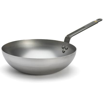 Wok MINERAL B 28 cm, srebrna, čelik, de Buyer