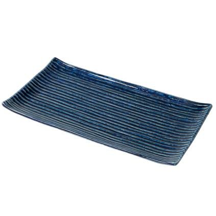 Oval za posluživanje CONTOUR 24 x 15 cm, plava, keramika, MIJ