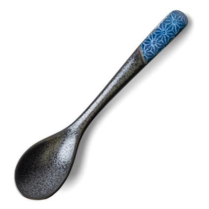 Stolna žlica ASANOHA 12,5 cm, indigo, keramika, MIJ