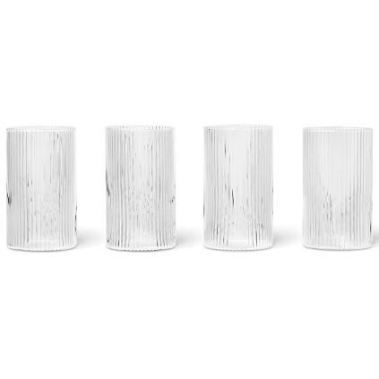 Čaša za aperitiv RIPPLE 140 ml, set od 4 kom, svjetlo, čvrsta LIVING