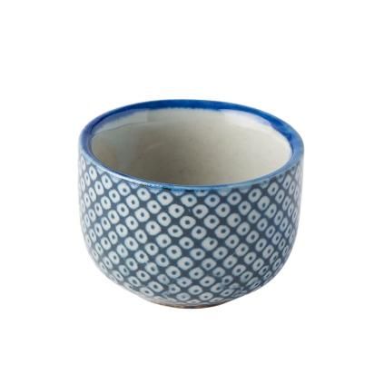 Sake čaša SHIBORI 30 ml, plava, keramika, MIJ