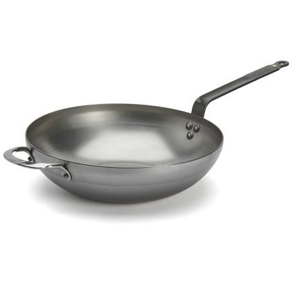 Wok MINERAL B 32 cm, srebrna, čelik, de Buyer
