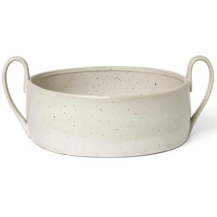 Zdjela za voće FLOW 32 cm, bijela, kamene posude, ferm LIVING