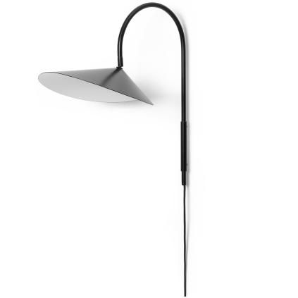 zidna lampa ARUM 26 cm, crna, aluminij, čvrsti LIVING