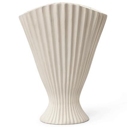 Vaza FONTANA 30,5 cm, bijela, kamene posude, čvrsta LIVING