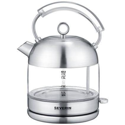 Retro električno kuhalo WK 3459 Severin 1,7 l srebrna