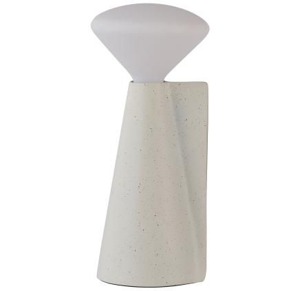 Prenosiva stolna lampa MANTLE 19 cm, bijela, nehrđajući čelik, Tala