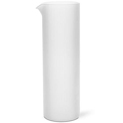 Vrč za vodu RIPPLE 1,1 l, bijela, staklo, ferm LIVING