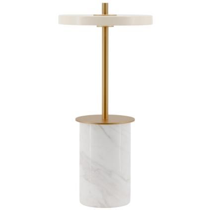 Prenosiva stolna lampa ASTERIA MOVE 25 cm, bijela, mramor, Umage