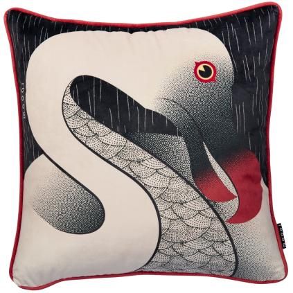 215301 povlak na dekoracni polstar dodo pavone 50 x 50 cm cerna polyester moooi