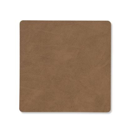 215876 podtacek square nupo 10 x 10 cm hneda kuze lind dna