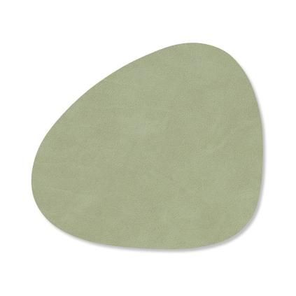 217310 podtacek curve nupo 11 x 13 cm olivove zelena kuze lind dna
