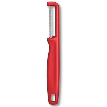 219698 skrabka na zeleninu iota 16 cm zoubkovane ostri cervena plast victorinox