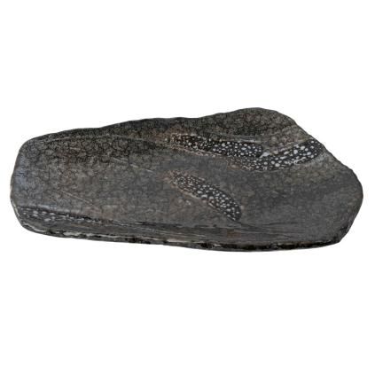 220037 jidelni talir shiranami 27 x 17 cm modra keramika mij