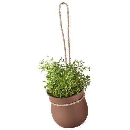 220664 samozavlazovaci kvetinac grow it 13 cm terracotta silikon rig tig