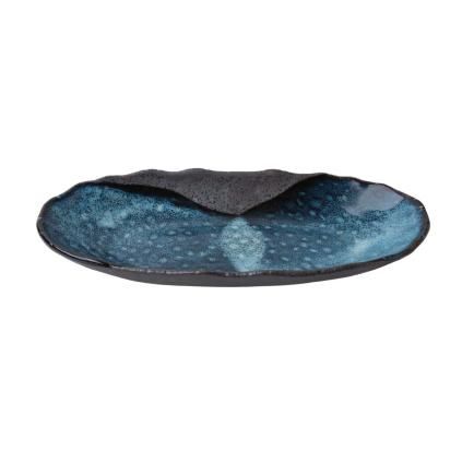 225408 servirovaci talir storm 32 x 15 cm modra keramika mij
