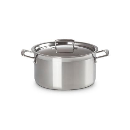 223518 kastrol classic 24 cm 6 l stribrna nerezova ocel le creuset
