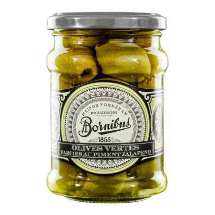 228048 zelene olivy 270 g plnene jalape o bornibus