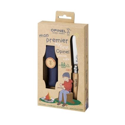 232162 detsky nuz n 07 my first opinel 8 cm bukove drevo s pouzdrem na opasek opinel