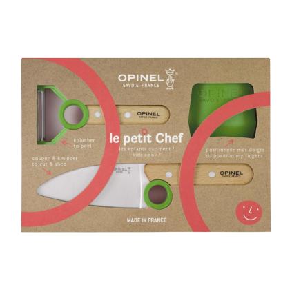232186 detsky kucharsky set le petit chef sada 3 ks zelena opinel